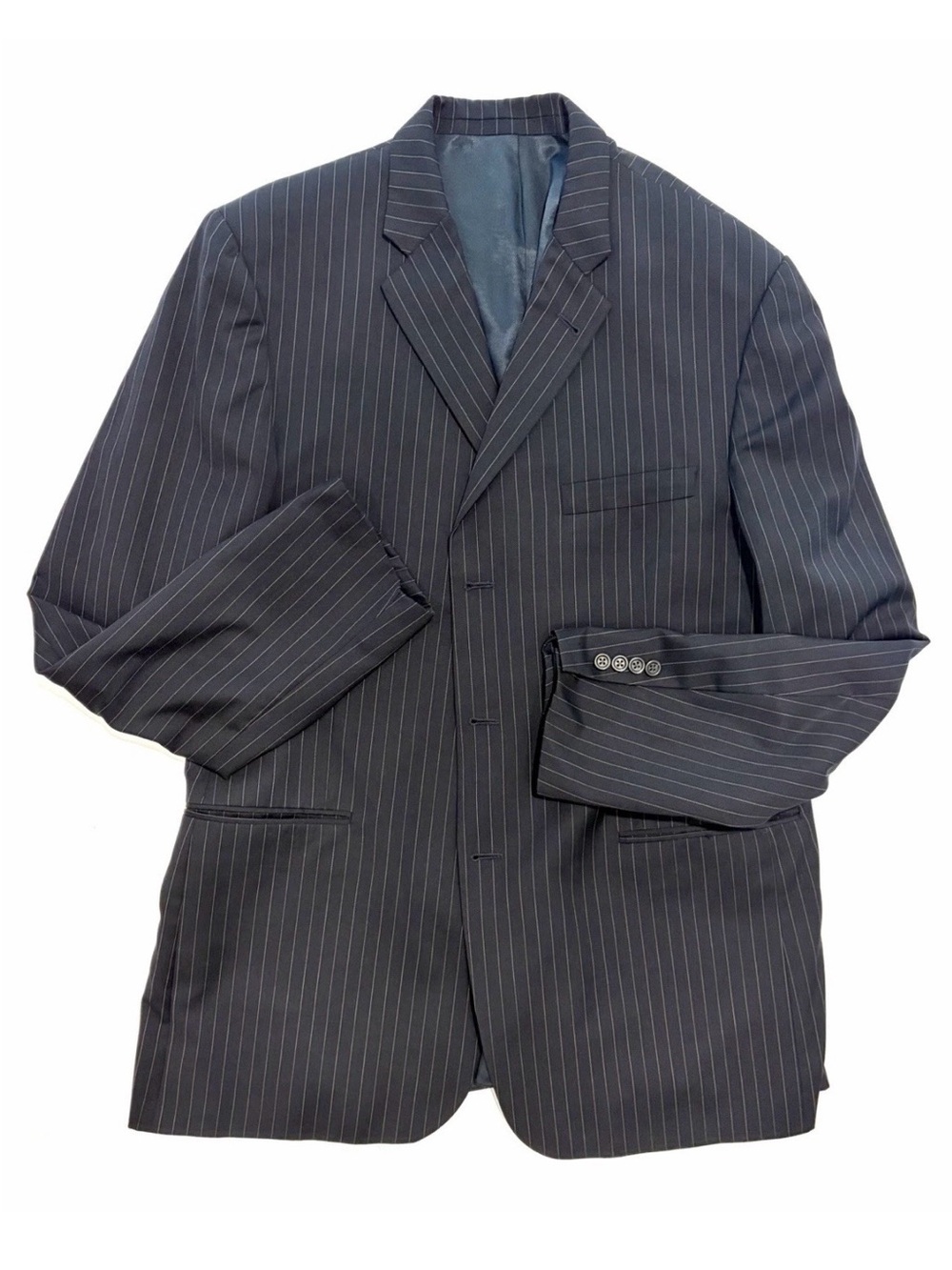Burberry London Bond Street Navy Pinstripe Blazer 41